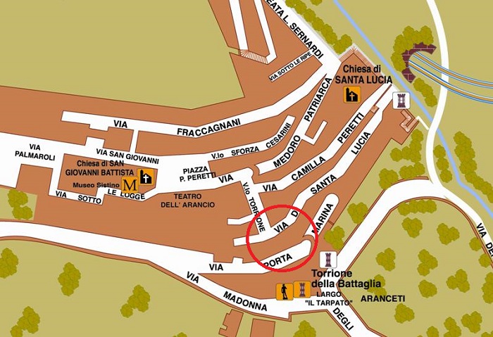 Torrione Battaglia mappa