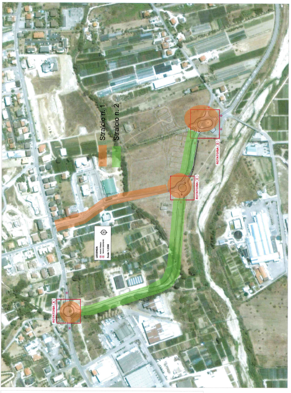 progetto bretella in planimetria