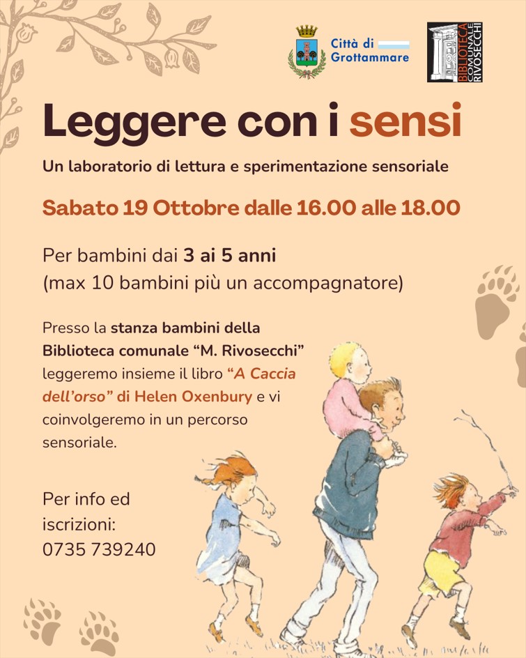 Leggere con i sensi 19 ottobre